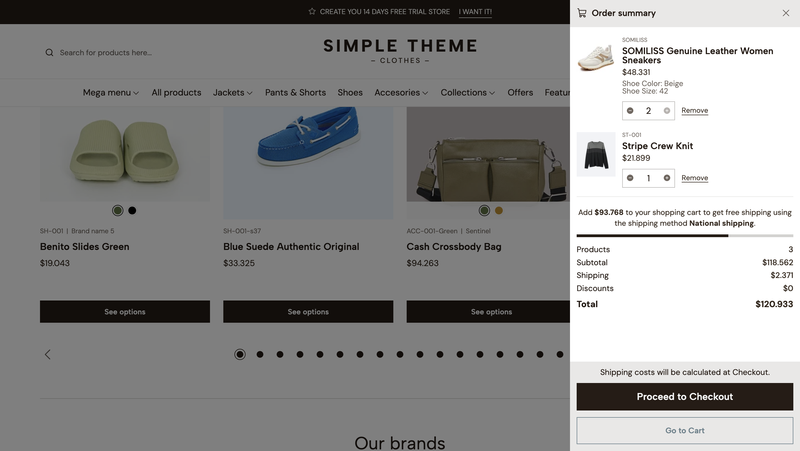 Menú de Carro del Tema