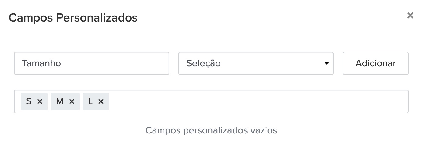exemplo de campo personalizado